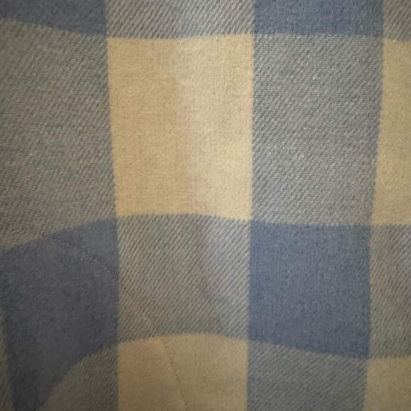 Blue and Cream Plaid Button-Up Shirt Jacket Size Large.   BNWT - Picture 2 of 4